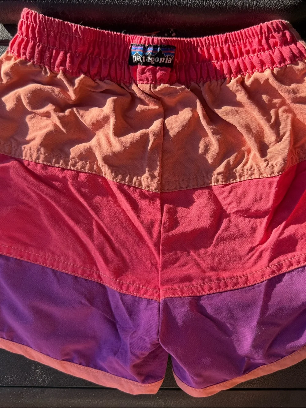 PATAGONIA Light Pink, Bright Pink Colorblock Shorts